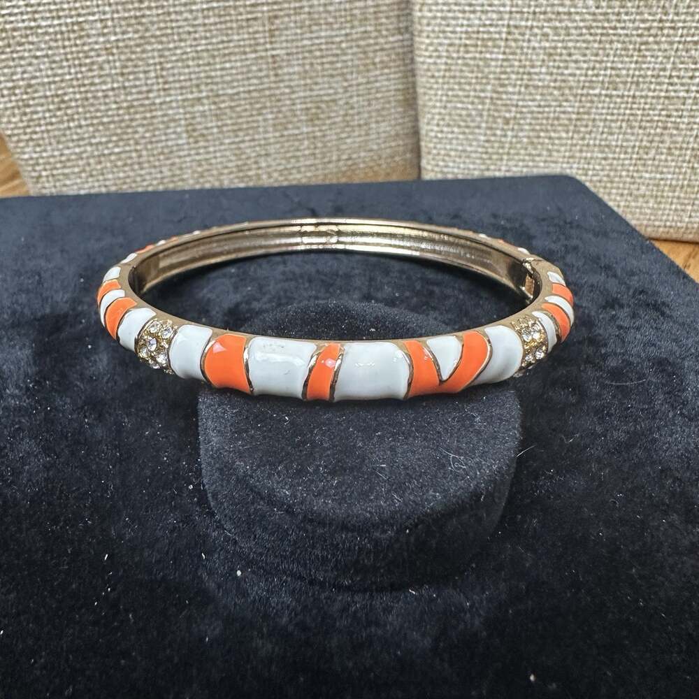 Sequin Nordstrom Multicolor Gold Tone Statement Enamel Bangle Bracelet # 406
